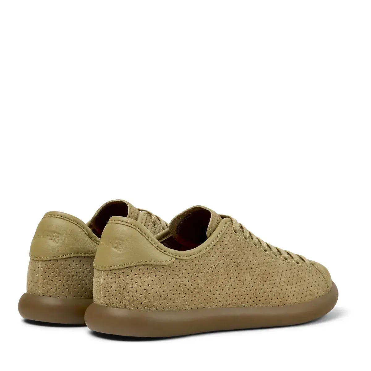 Perforierter Low-Top-Sneaker aus Leder