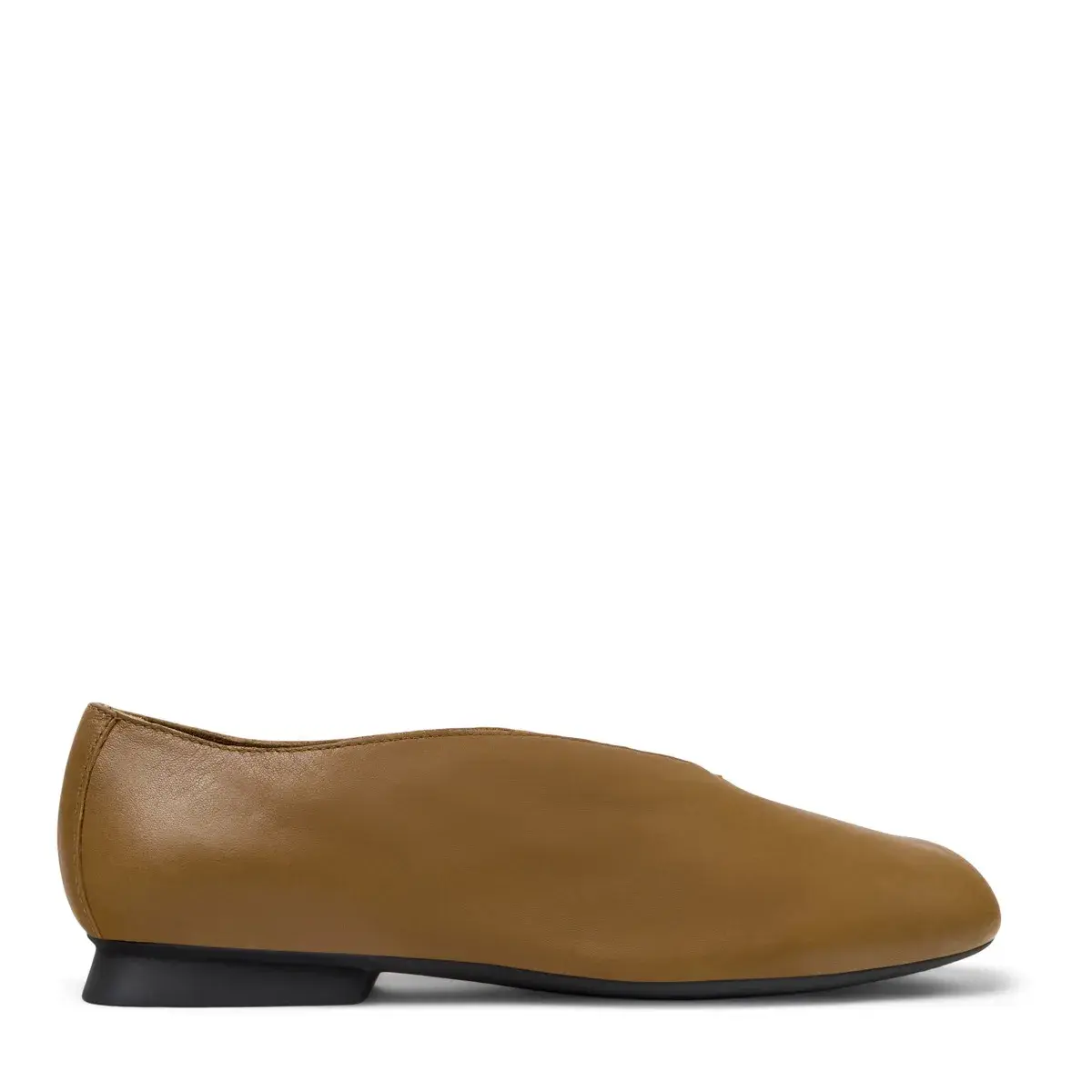 Moderne V-Ausschnitt Leder Ballerinas