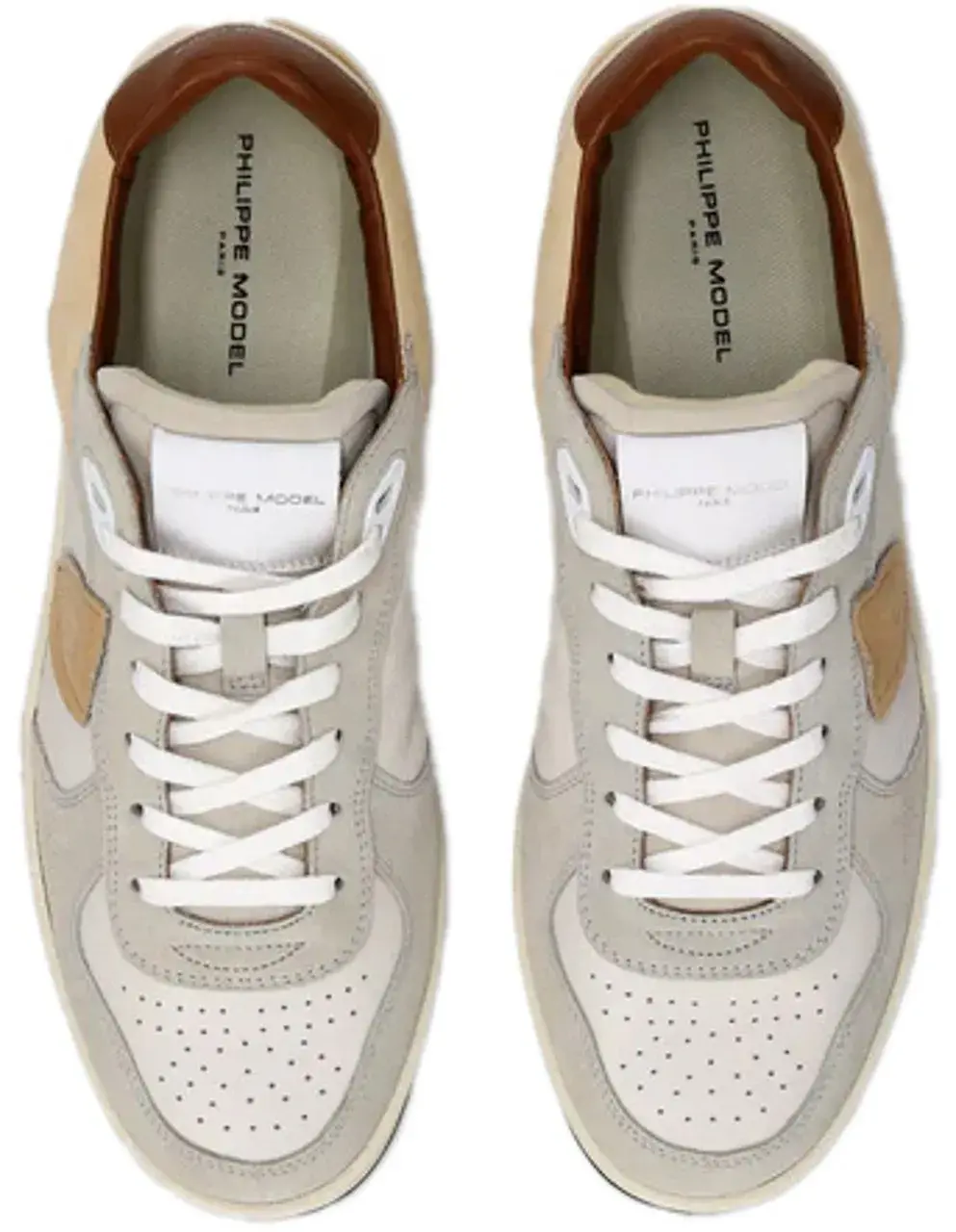 Low-Top Leder- & Wildleder-Sneakers