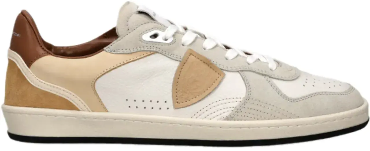 Low-Top Leder- & Wildleder-Sneakers