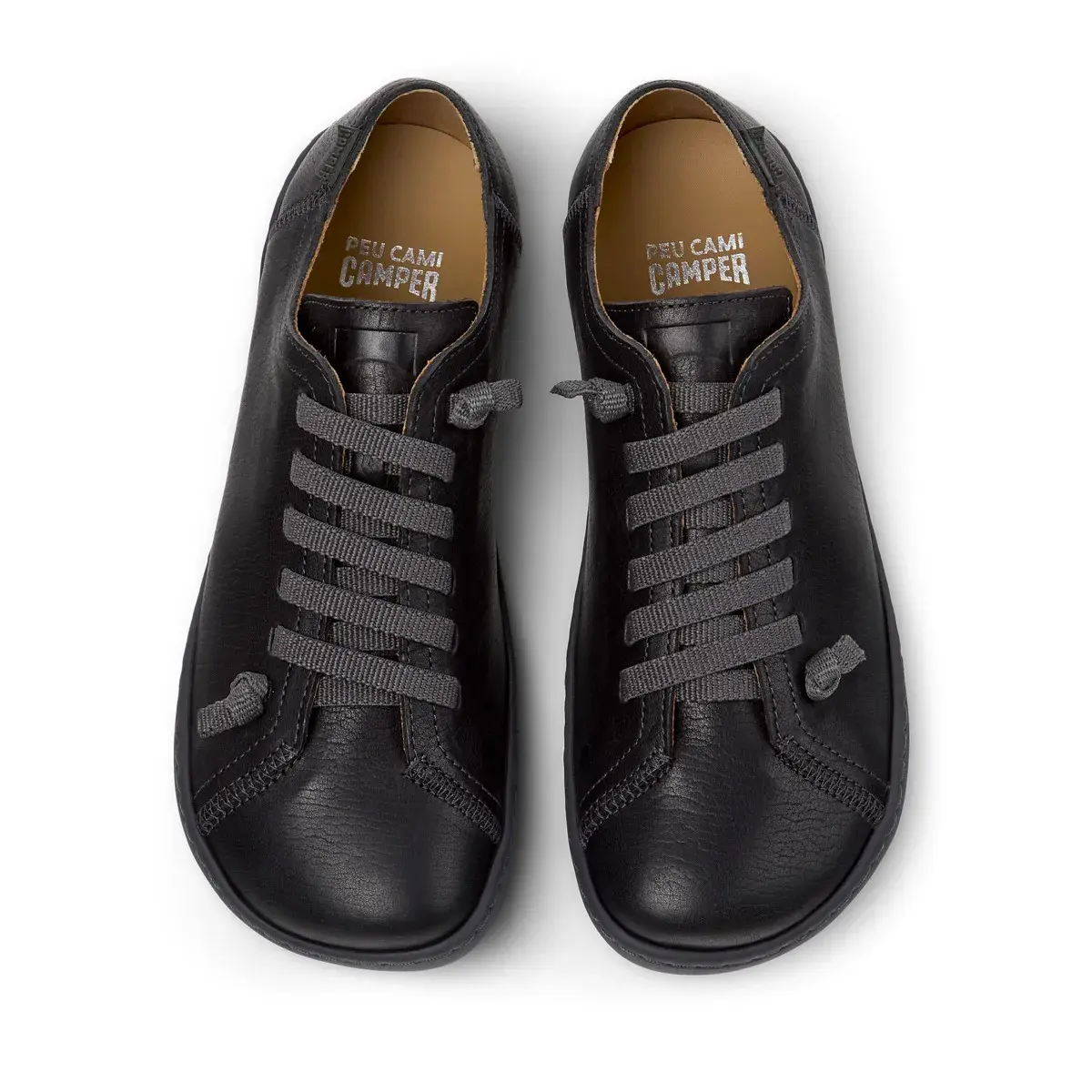 Schwarzer Leder-Sneaker Peu Cami Low-Top