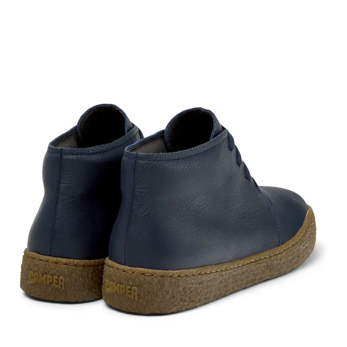 Blaue Chukka-Stiefel aus Leder