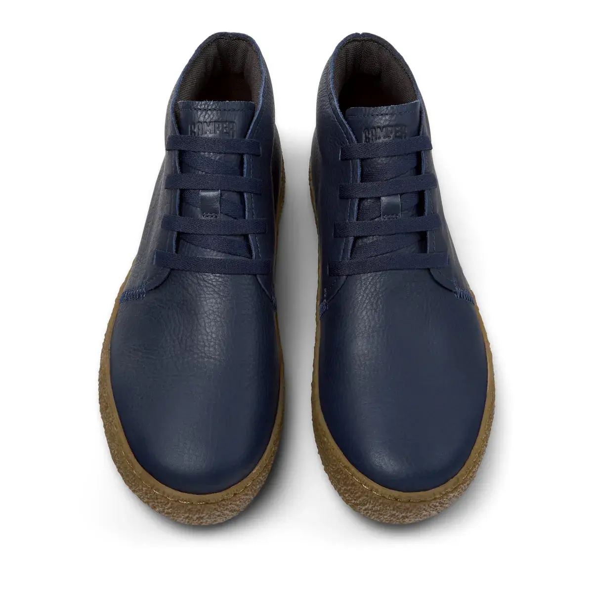 Blaue Chukka-Stiefel aus Leder