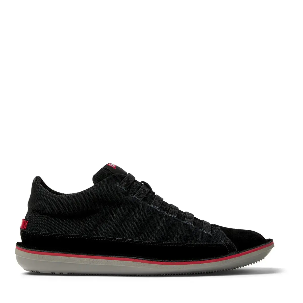 Schwarzer lässiger Low-Top Sneaker