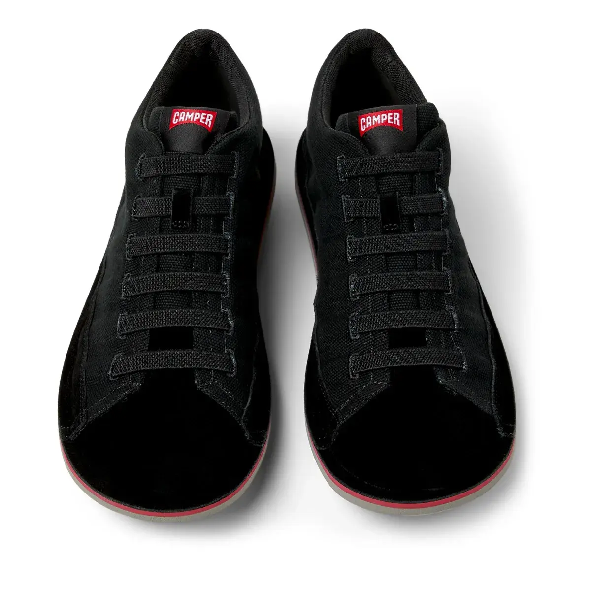 Schwarzer lässiger Low-Top Sneaker