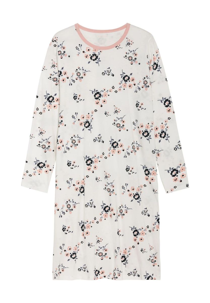 Baumwoll-Nachthemd mit Blumendruck