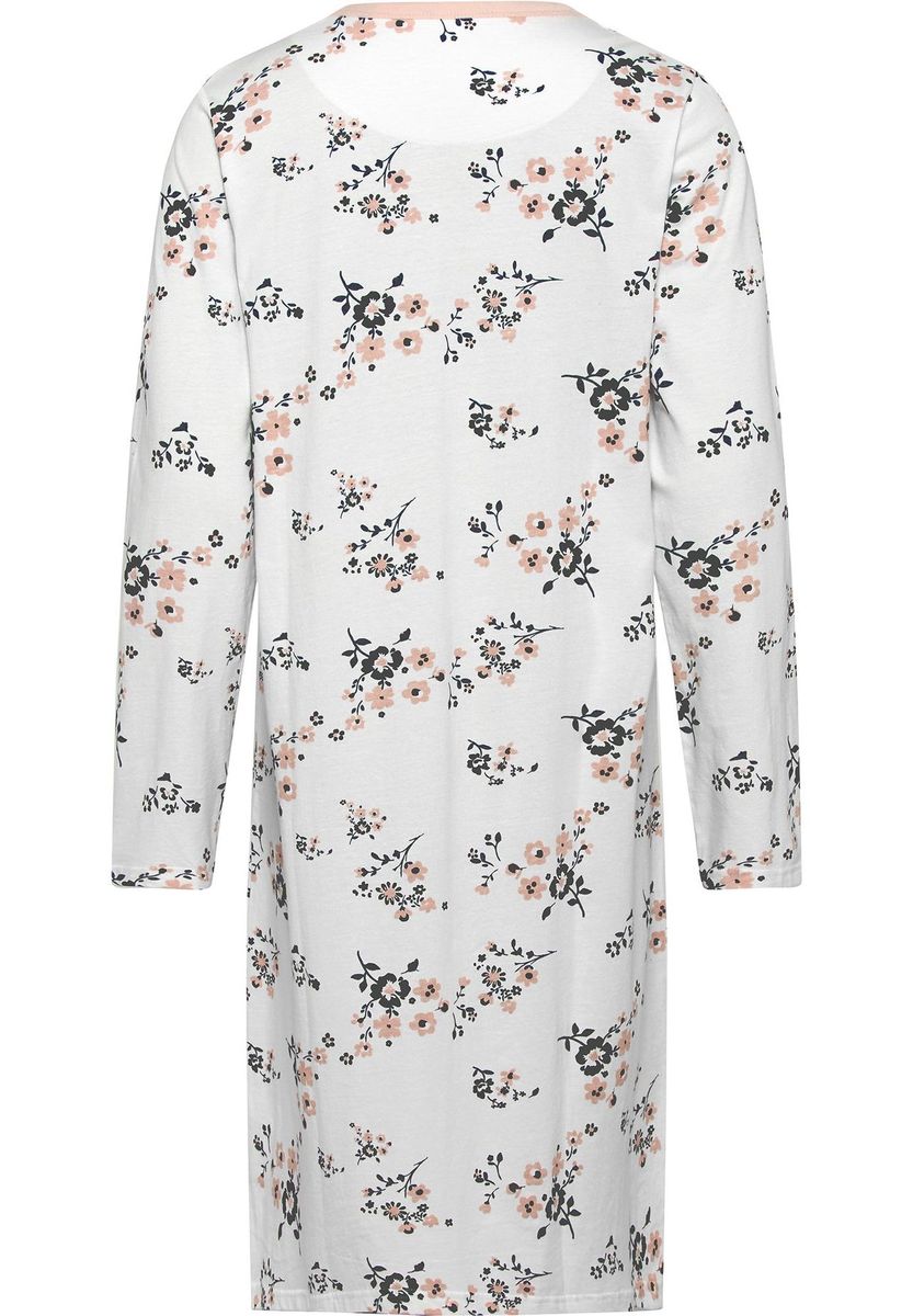 Baumwoll-Nachthemd mit Blumendruck