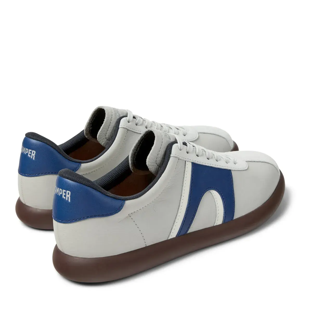 Retro-Leder-Sneakers mit niedrigem Schaft