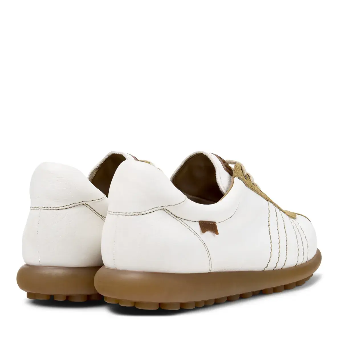 Weißer Leder Low-Top Sneaker