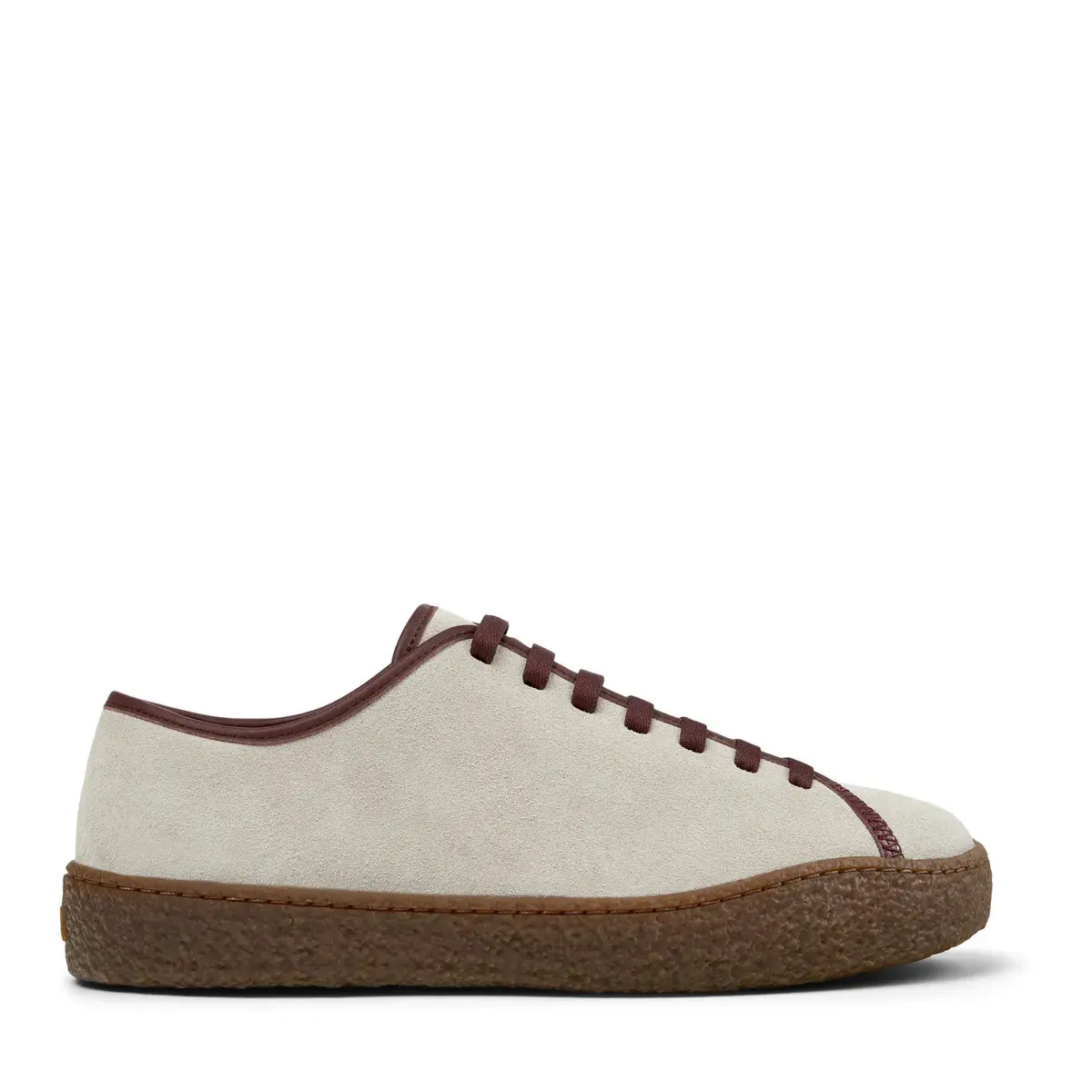 Beige Wildleder Low-Top Sneaker