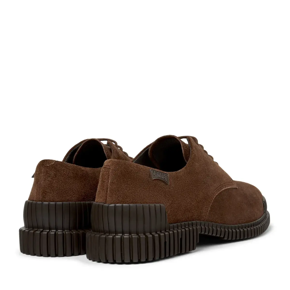 Braune Derby Schuhe aus Wildleder