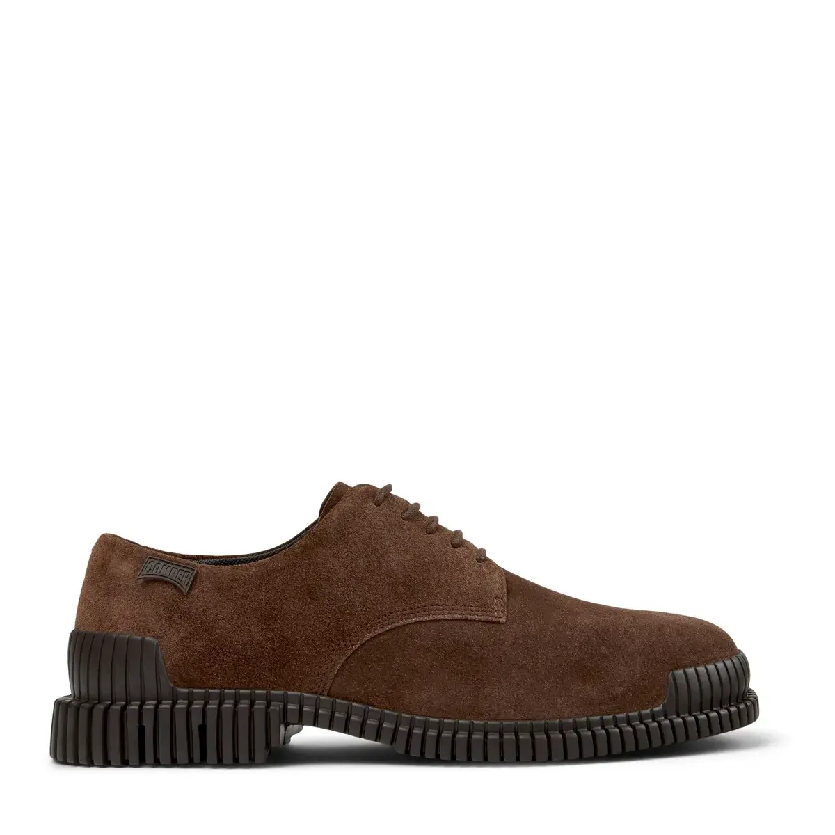 Braune Derby Schuhe aus Wildleder