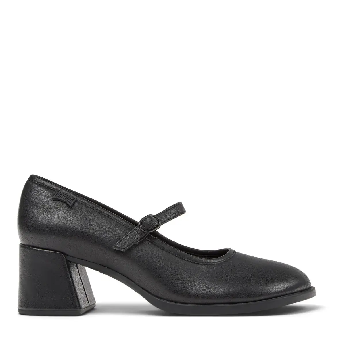 Eleganter schwarzer Mary Jane Absatzschuh aus Leder