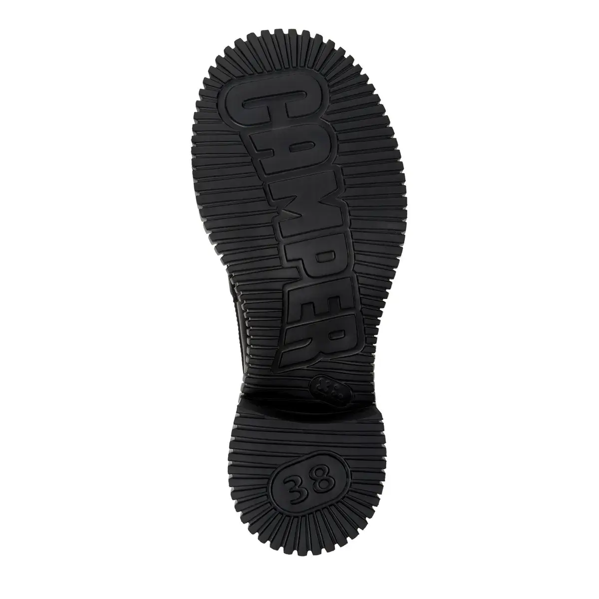 Klobige Leder Loafer mit Absatz