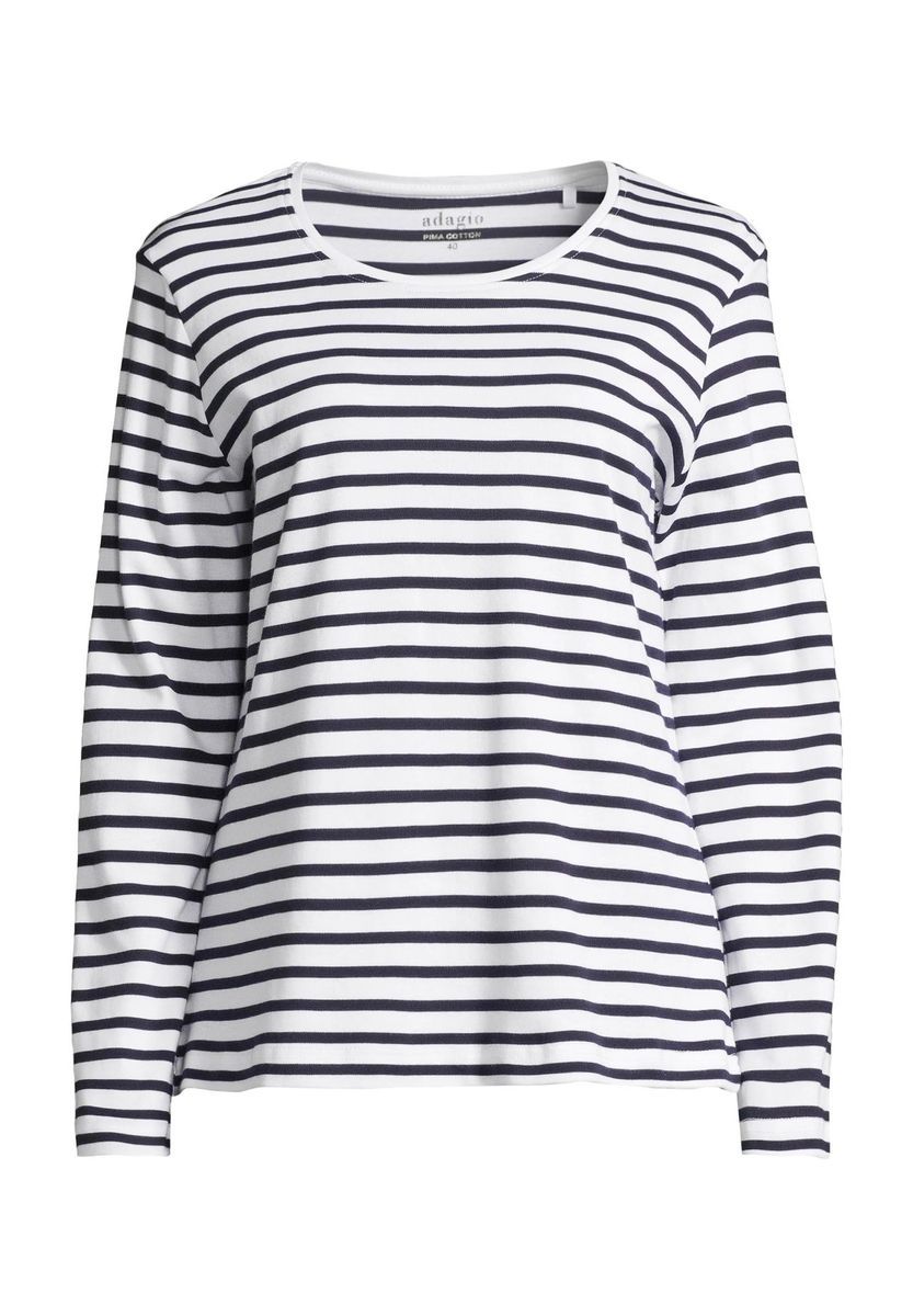 Klassisches gestreiftes Langarmshirt