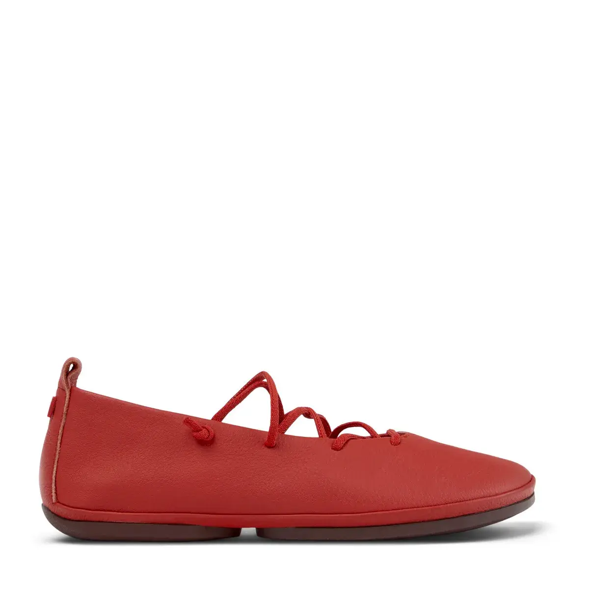 Rote Leder Ballerinas Right Nina