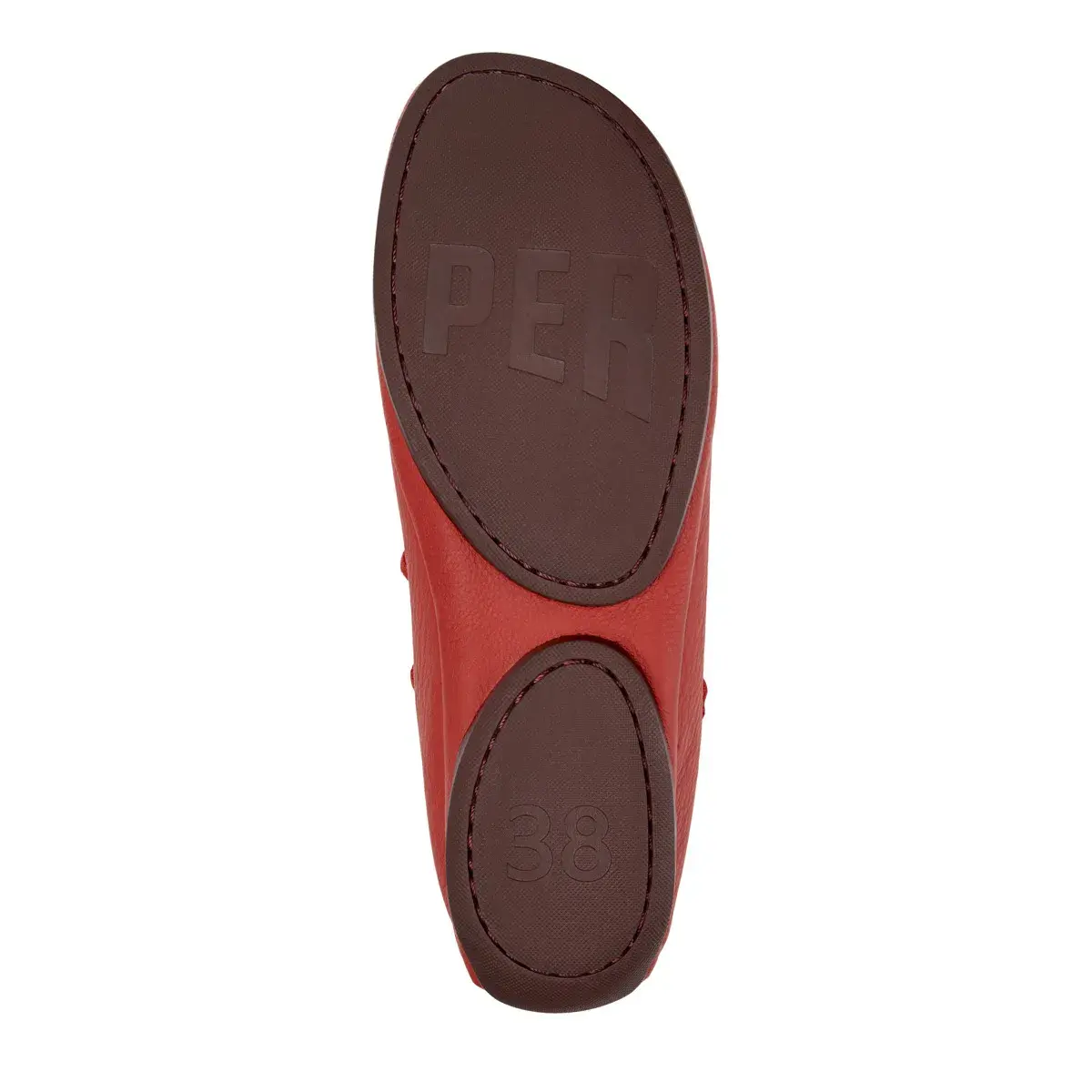 Rote Leder Ballerinas Right Nina