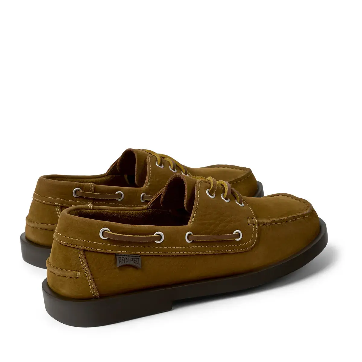 Herren-Bootschuhe aus braunem Leder