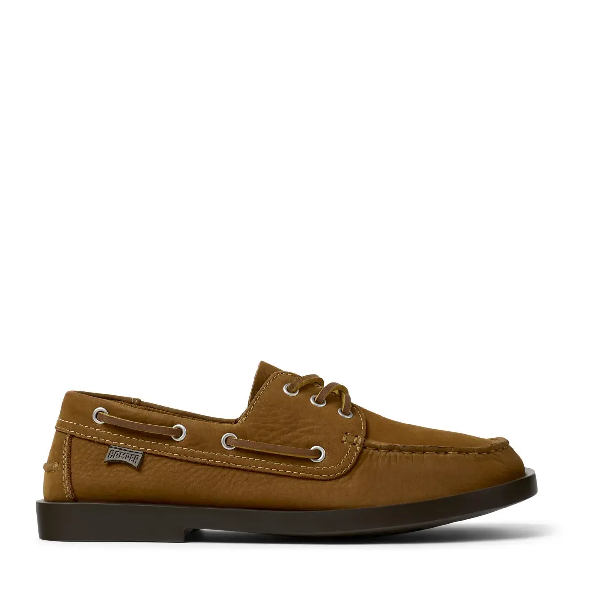 Herren-Bootschuhe aus braunem Leder