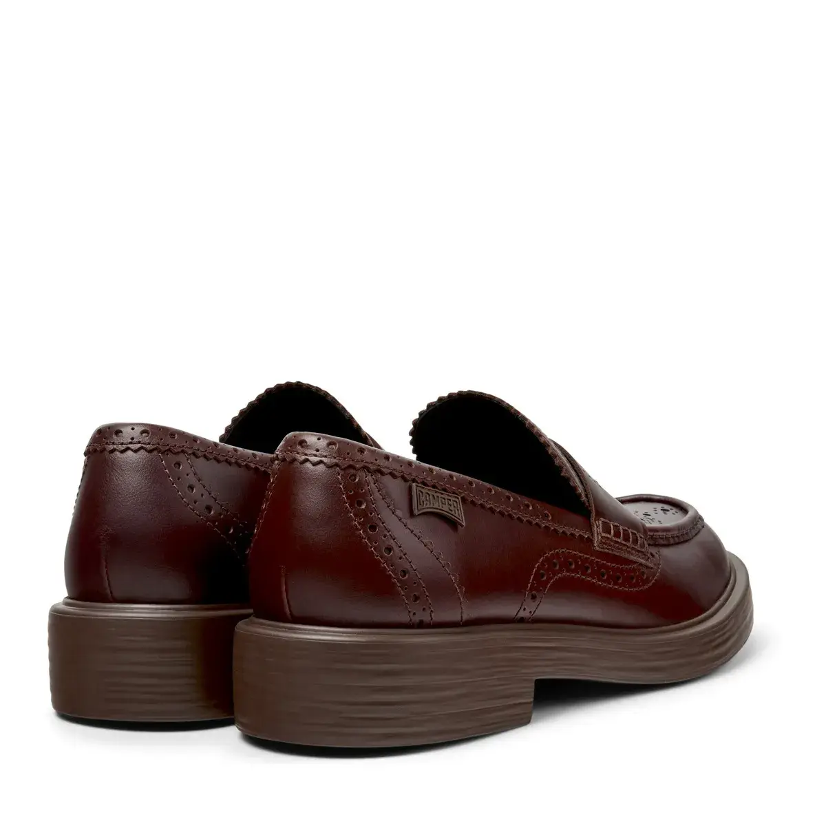 Leder Penny Loafer mit Brogue-Details