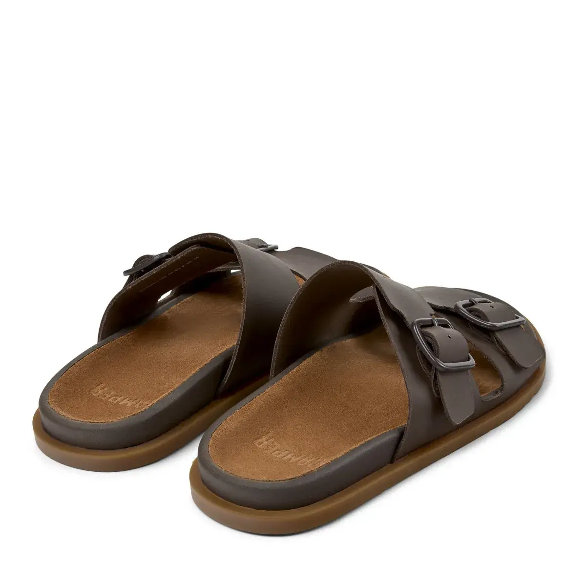 Moderne Ledersandalen mit Schnalle