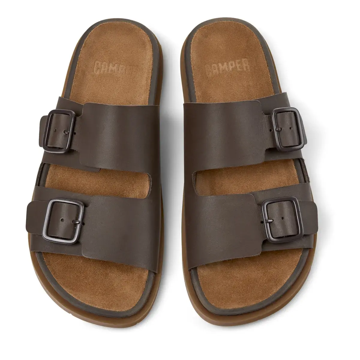 Moderne Ledersandalen mit Schnalle
