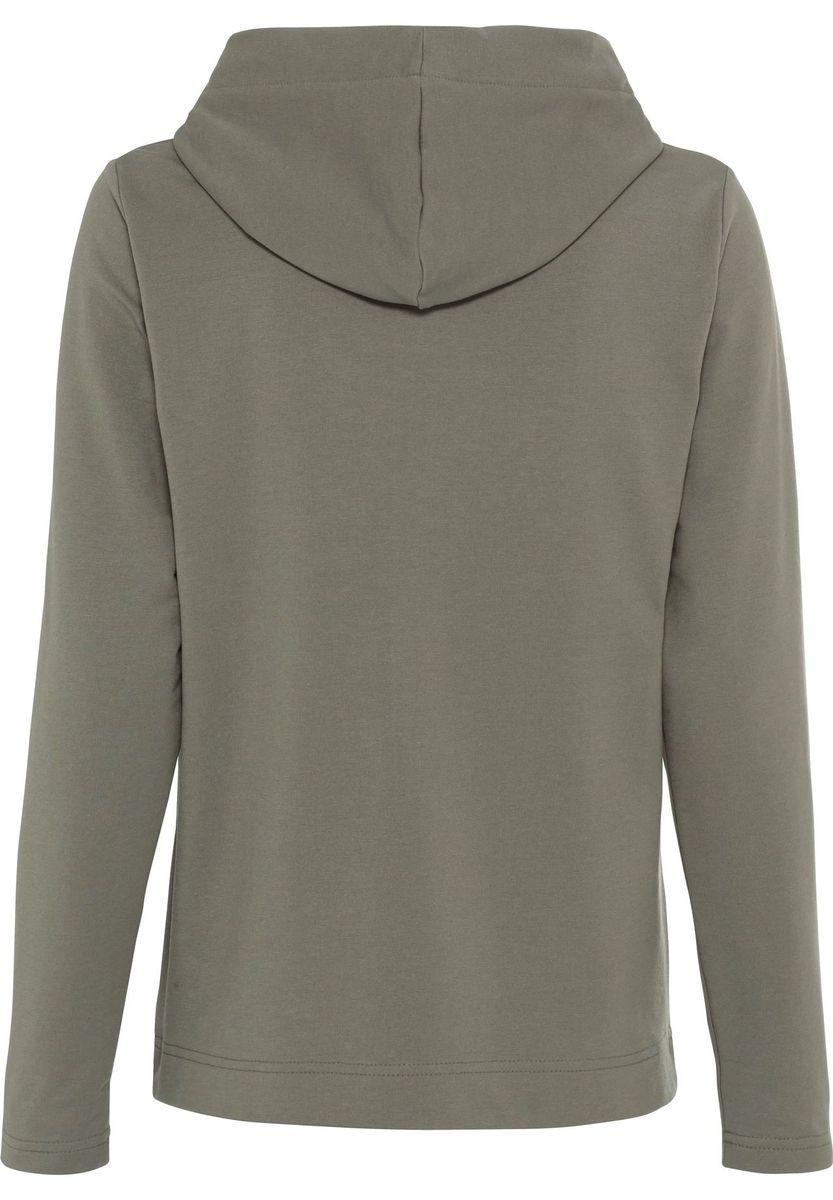 Damen Sweatjacke mit Kapuze und Reißverschluss