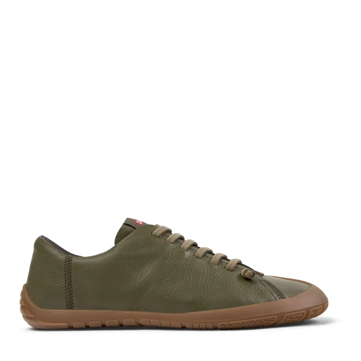 Grüner Low-Top Sneaker aus Leder