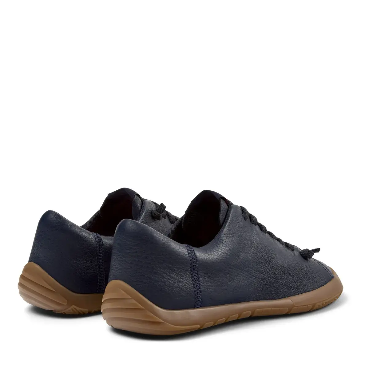 Marineblaue Leder-Sneakers