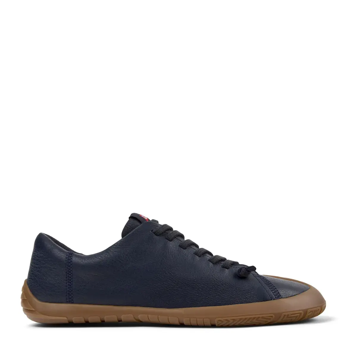 Marineblaue Leder-Sneakers