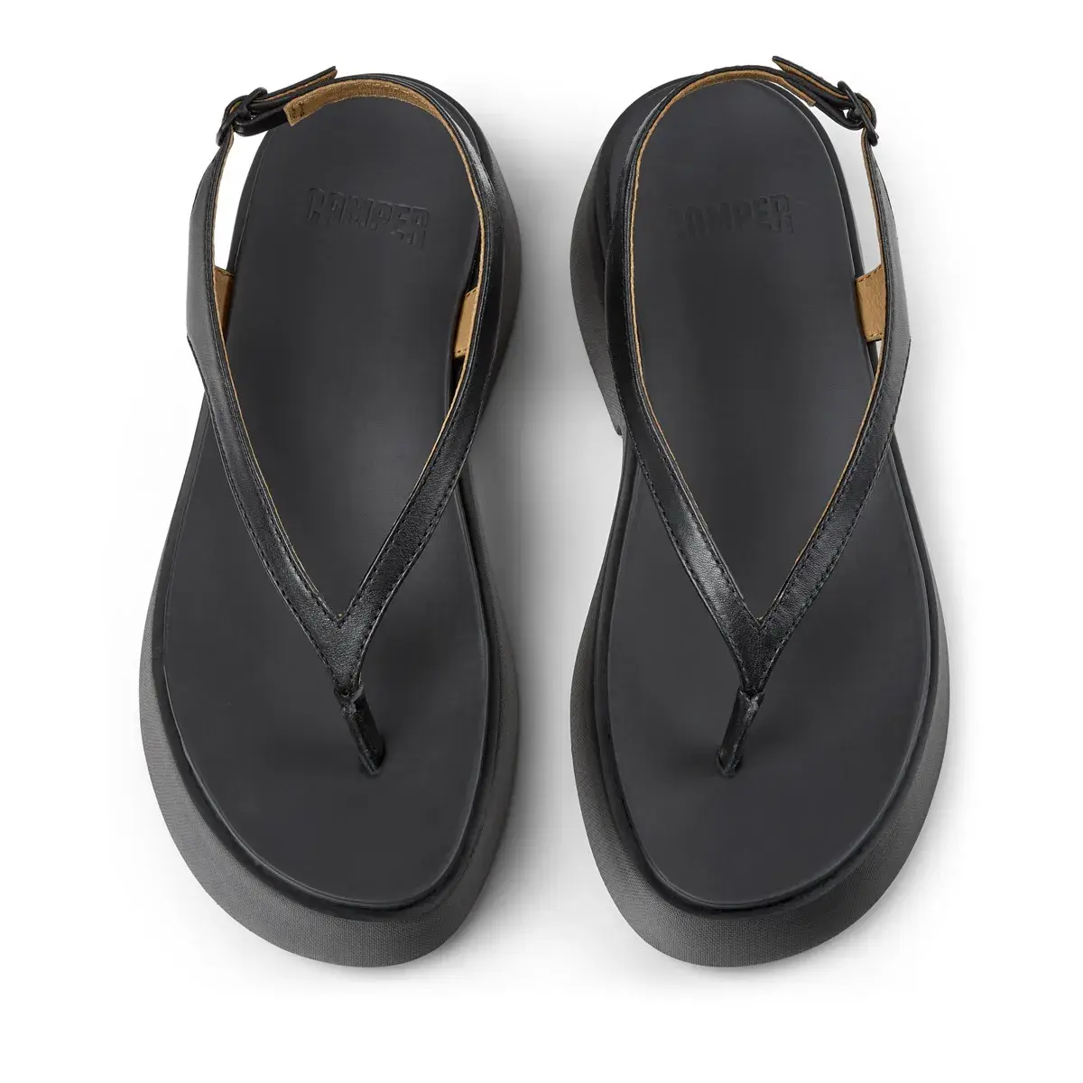 Zehentalsteg Sandalen mit Plateauabsatz und Knöchelriemen
