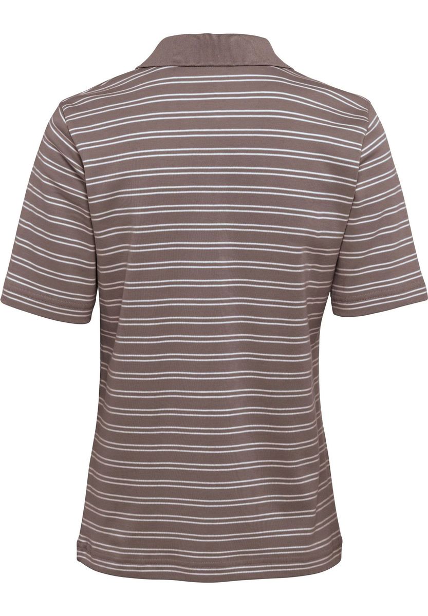 Gestreiftes Poloshirt aus Baumwollmischung