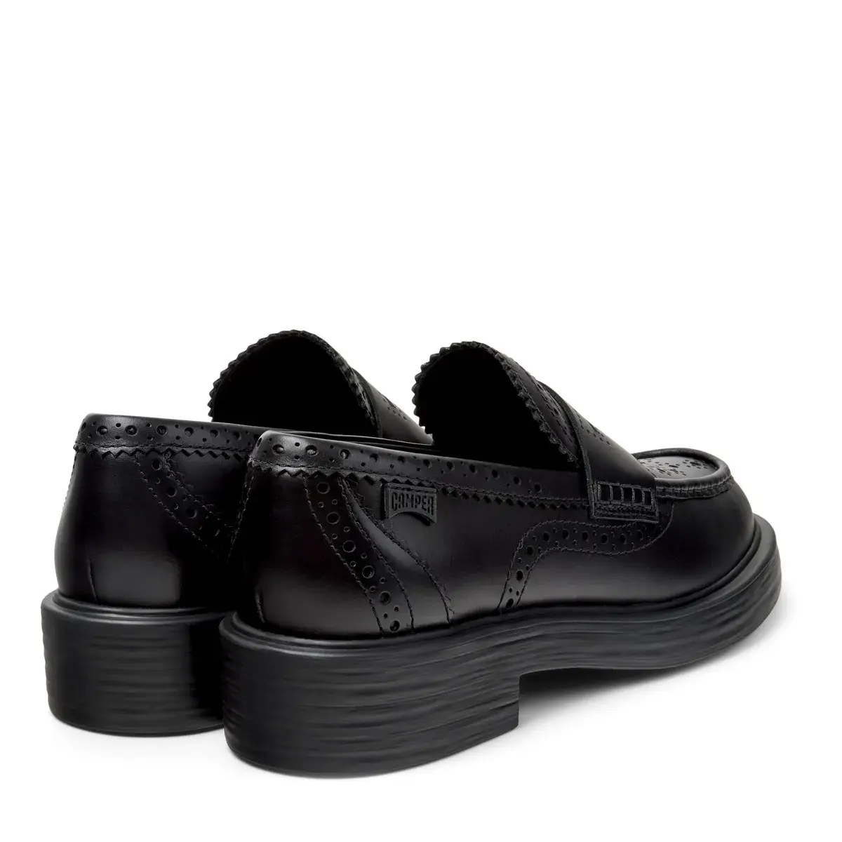 Klassischer Penny Loafer mit Flügelkappe und Plateausohle