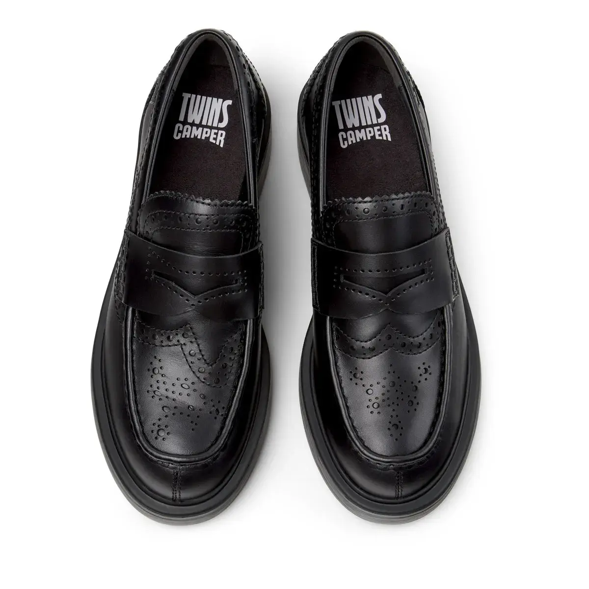 Klassischer Penny Loafer mit Flügelkappe und Plateausohle