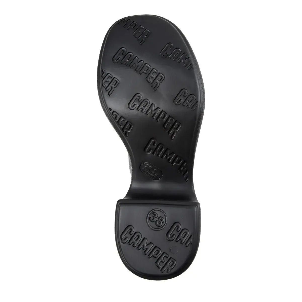Schwarze Ledersandalen mit Absatz und Schnallen