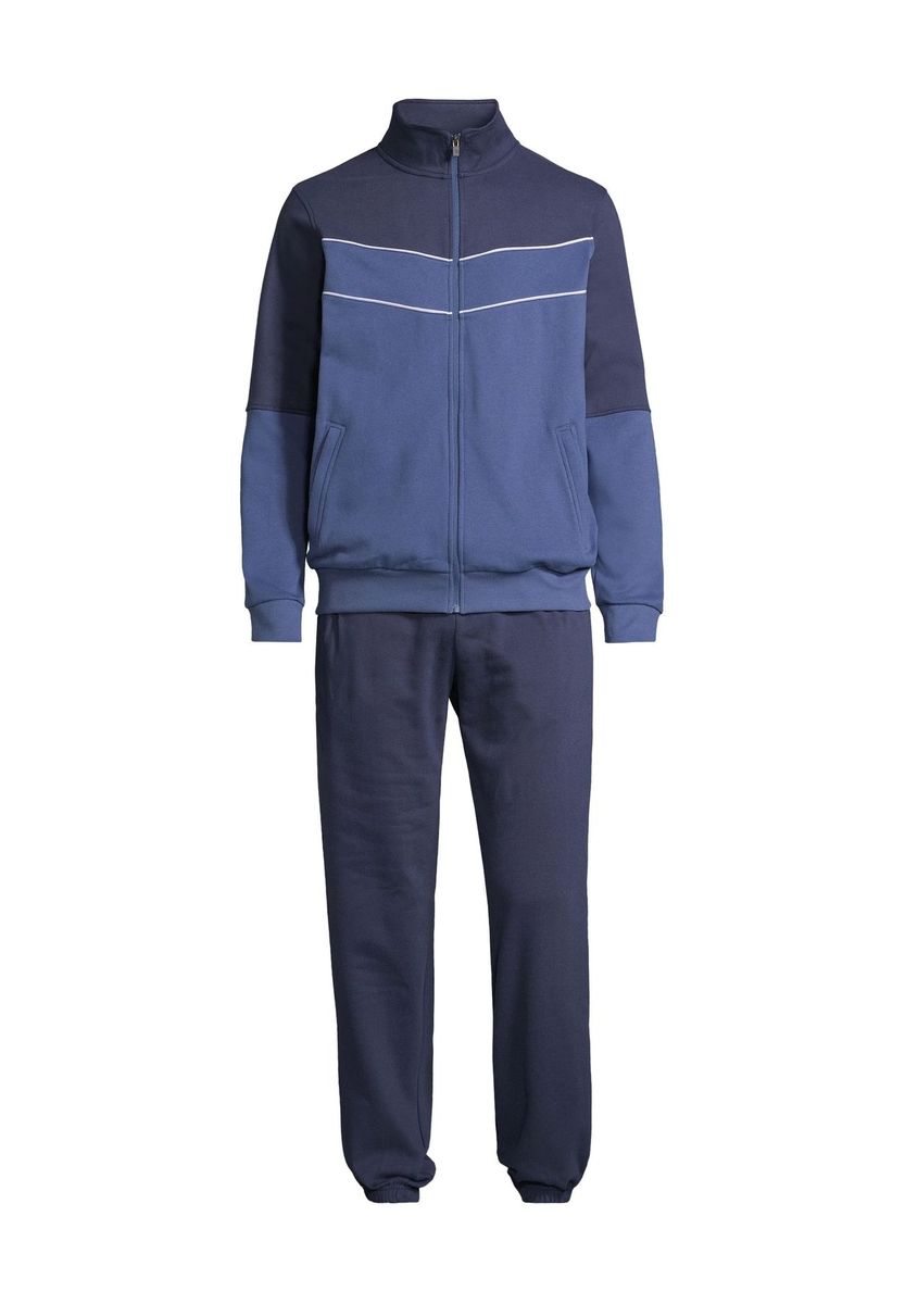 Herren Zweifarbiger Trainingsanzug mit Reißverschluss