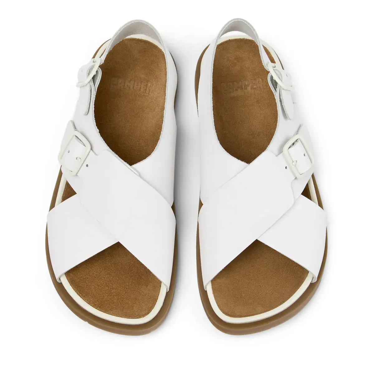 Damen Leder Sandalen mit gekreuzten Riemen