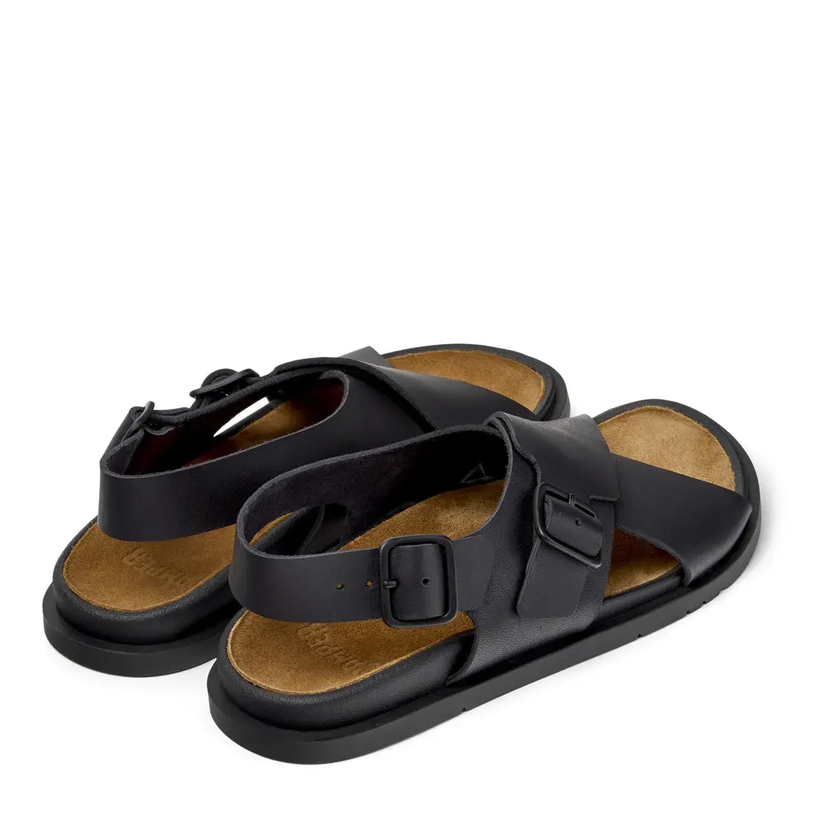 Leder-Sandalen mit gekreuzten Riemen