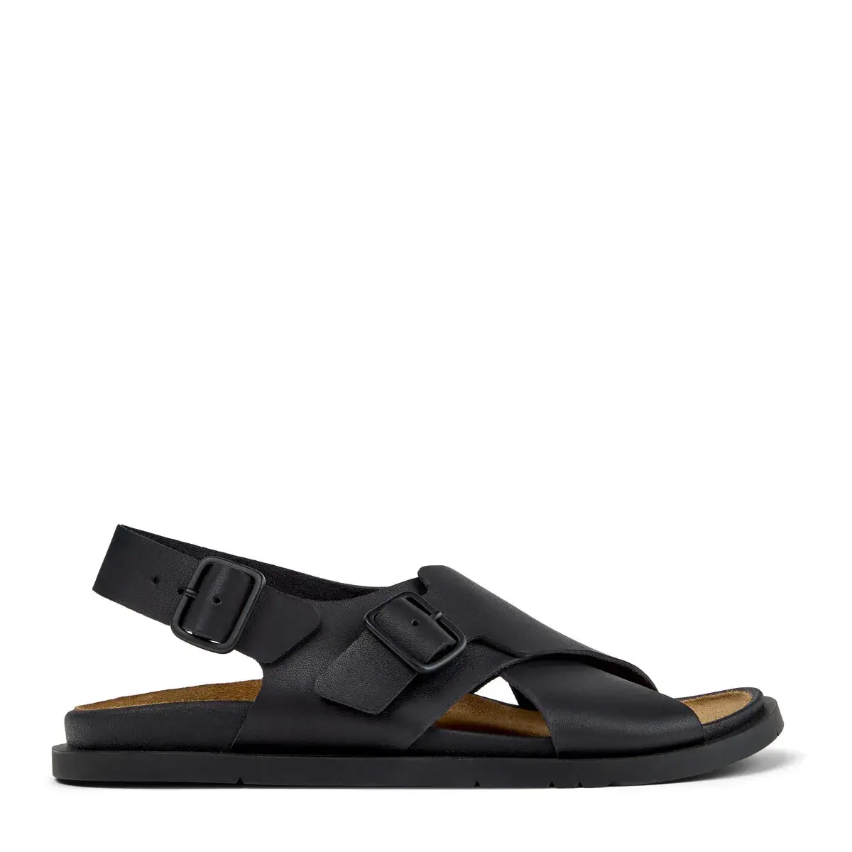 Leder-Sandalen mit gekreuzten Riemen