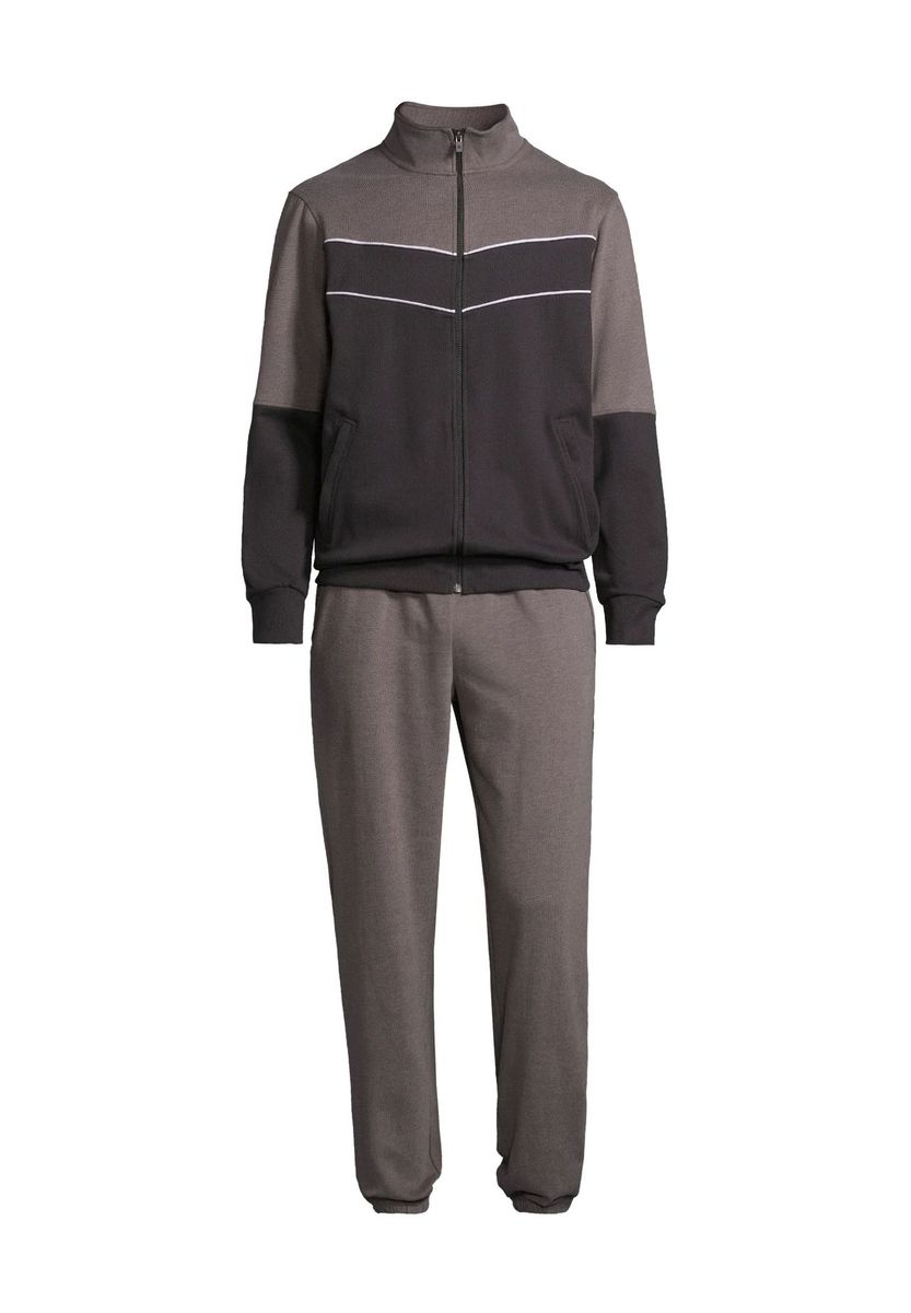 Herren Zweifarbiger Strick Trainingsanzug