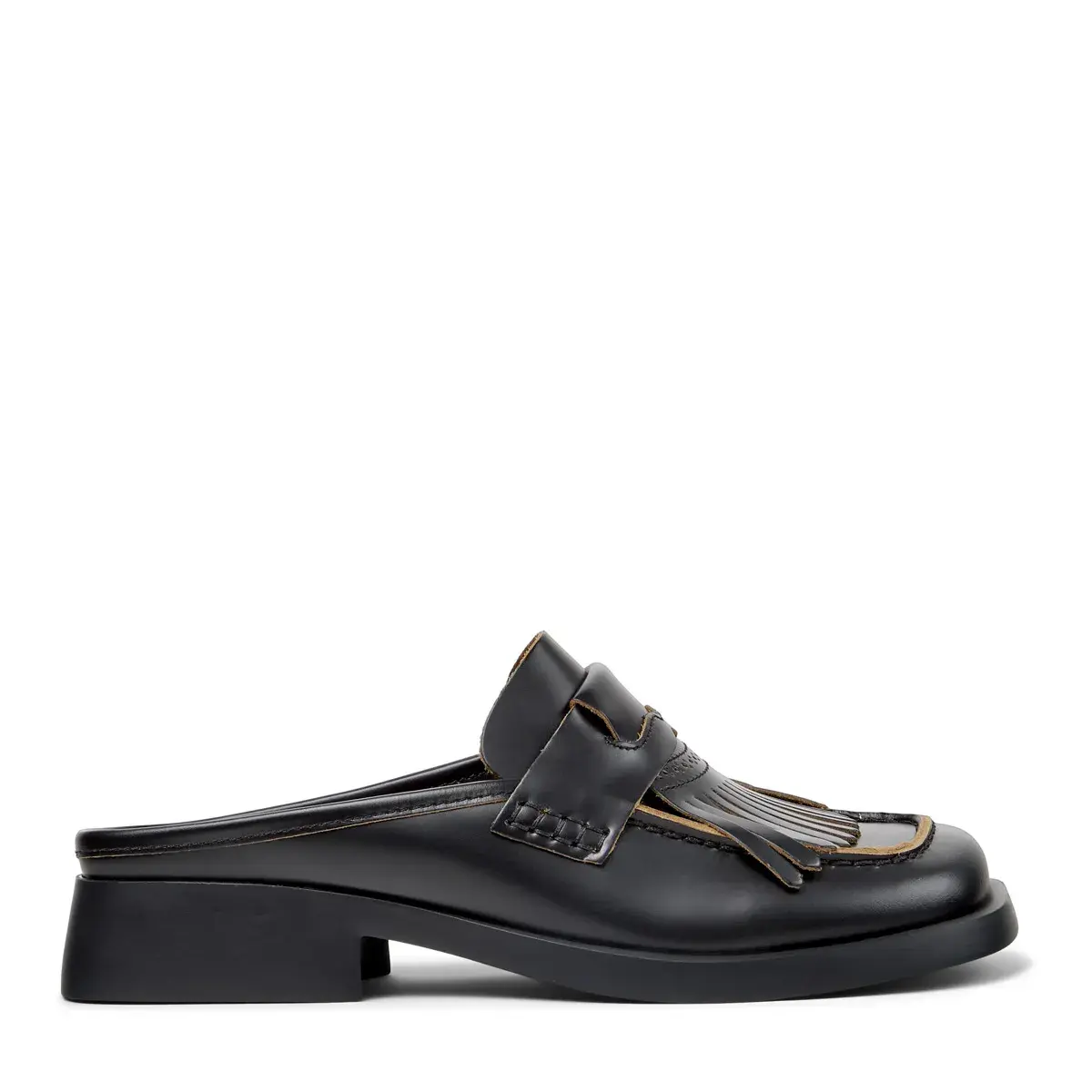 Leder Slipper-Mules mit Quasten