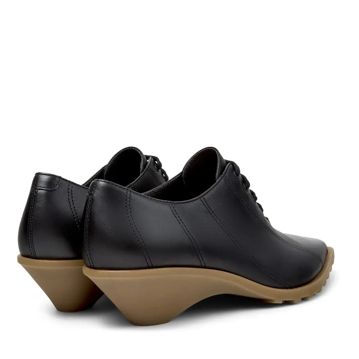 Elegante Leder Schnürschuhe mit Keilabsatz