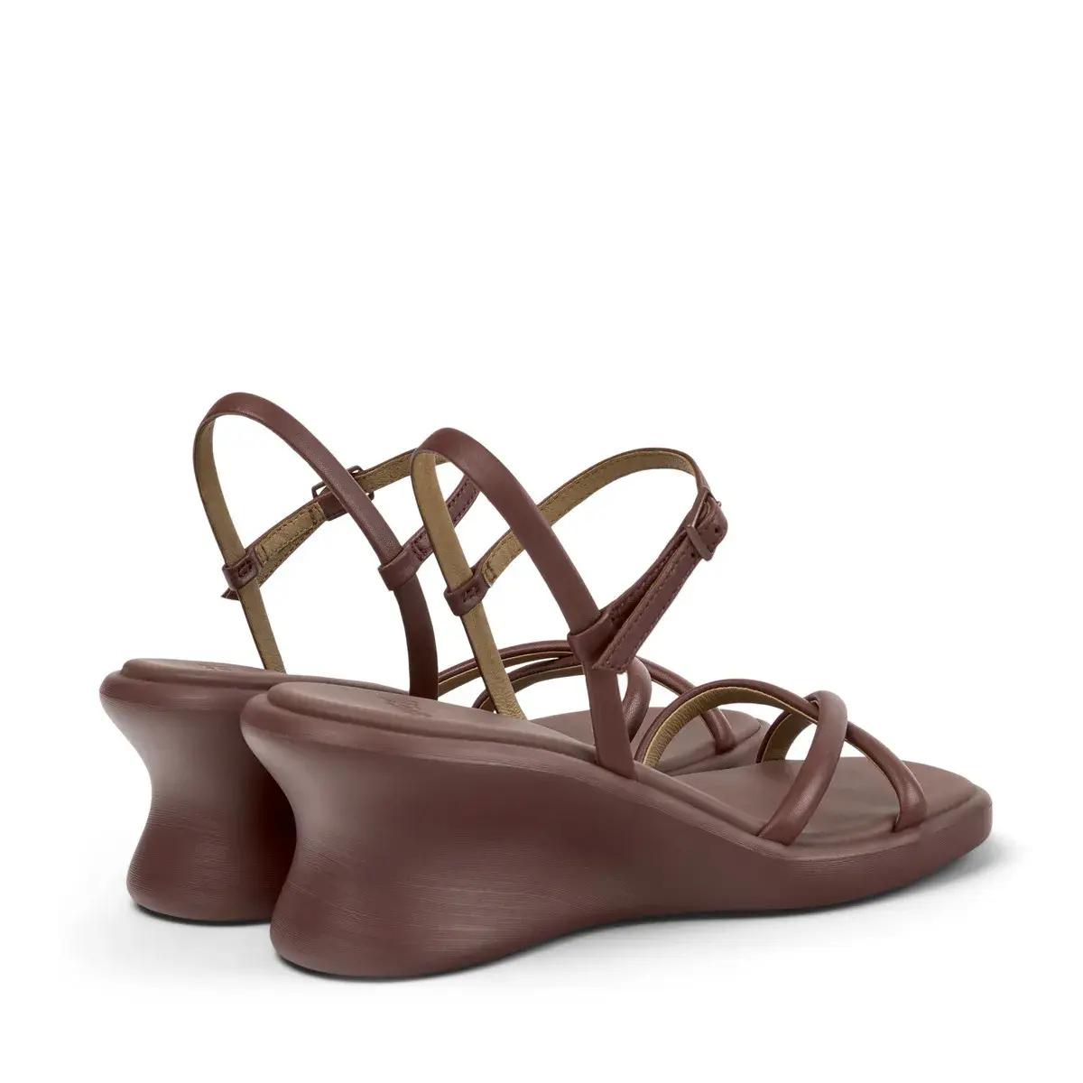 Minimalistische Keilsandalette Louise aus Leder