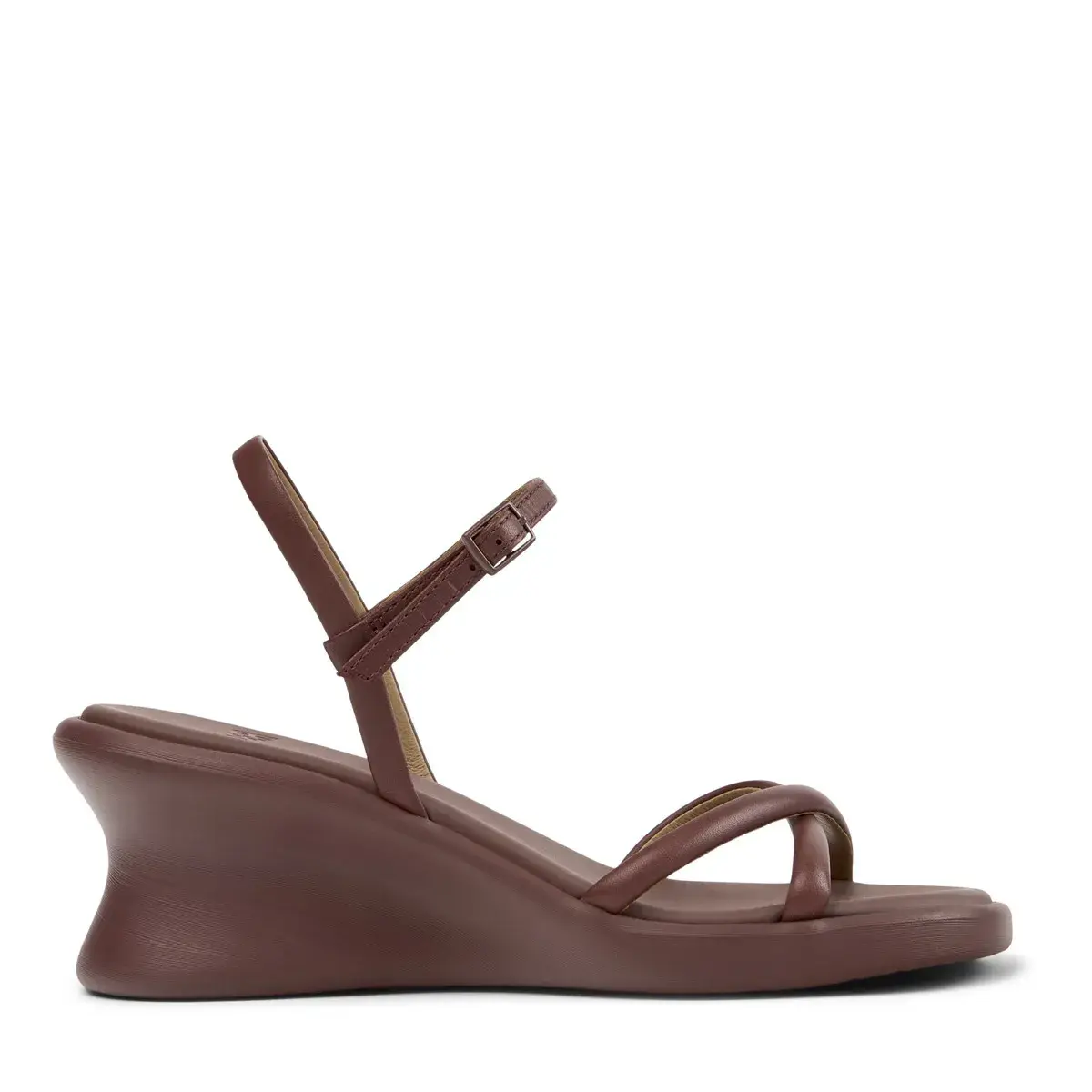 Minimalistische Keilsandalette Louise aus Leder