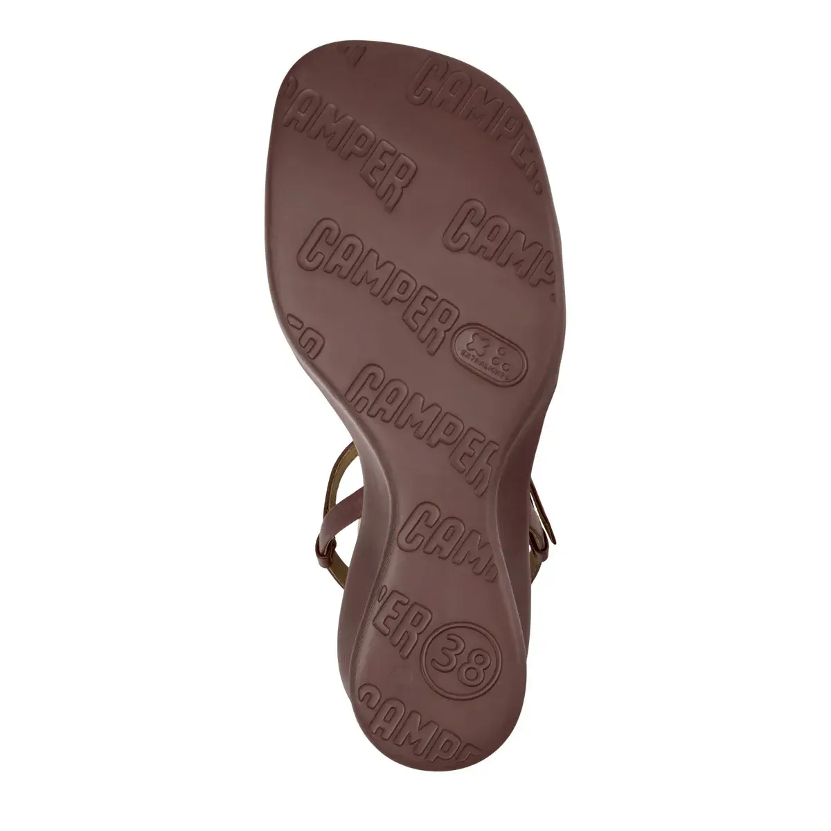 Minimalistische Keilsandalette Louise aus Leder
