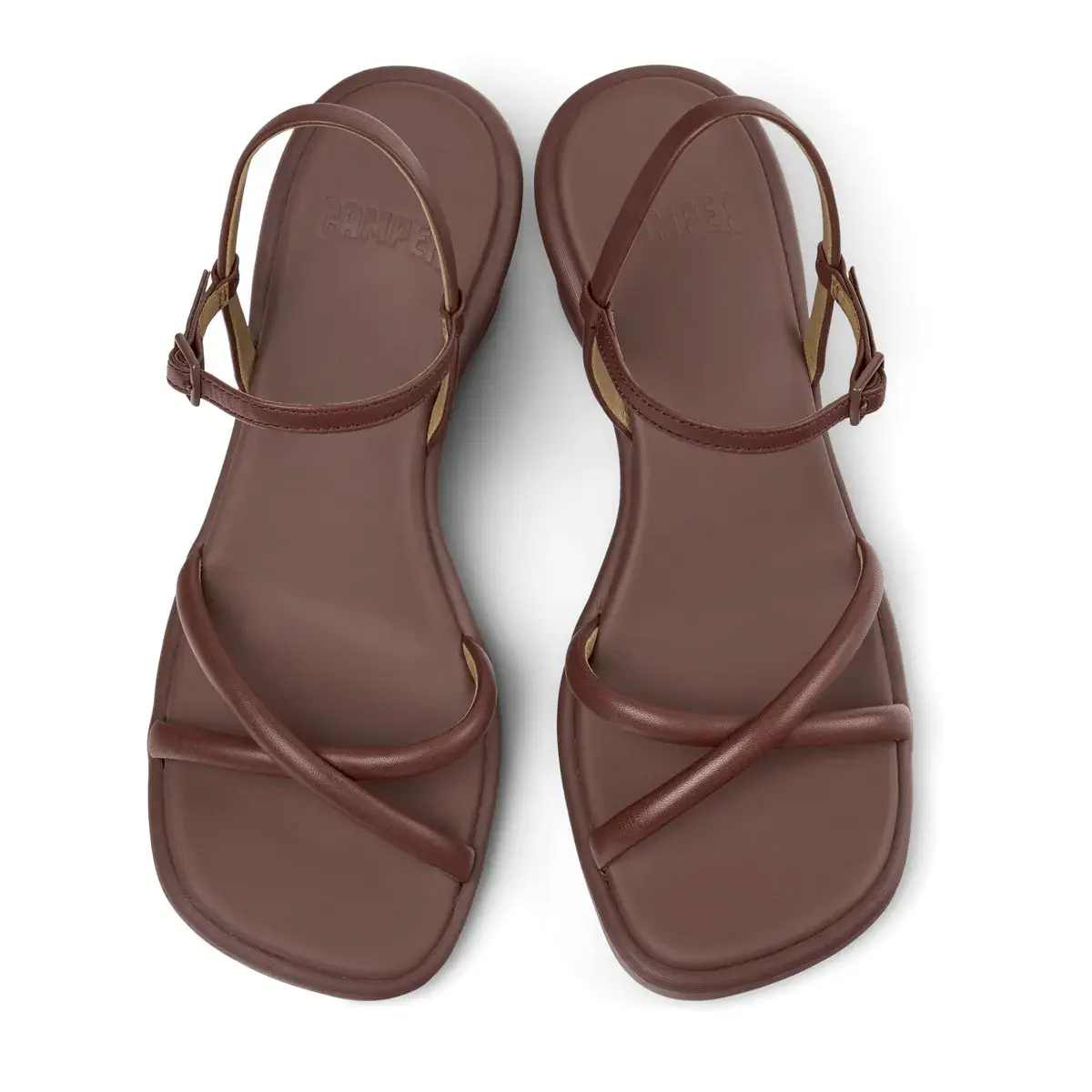 Minimalistische Keilsandalette Louise aus Leder