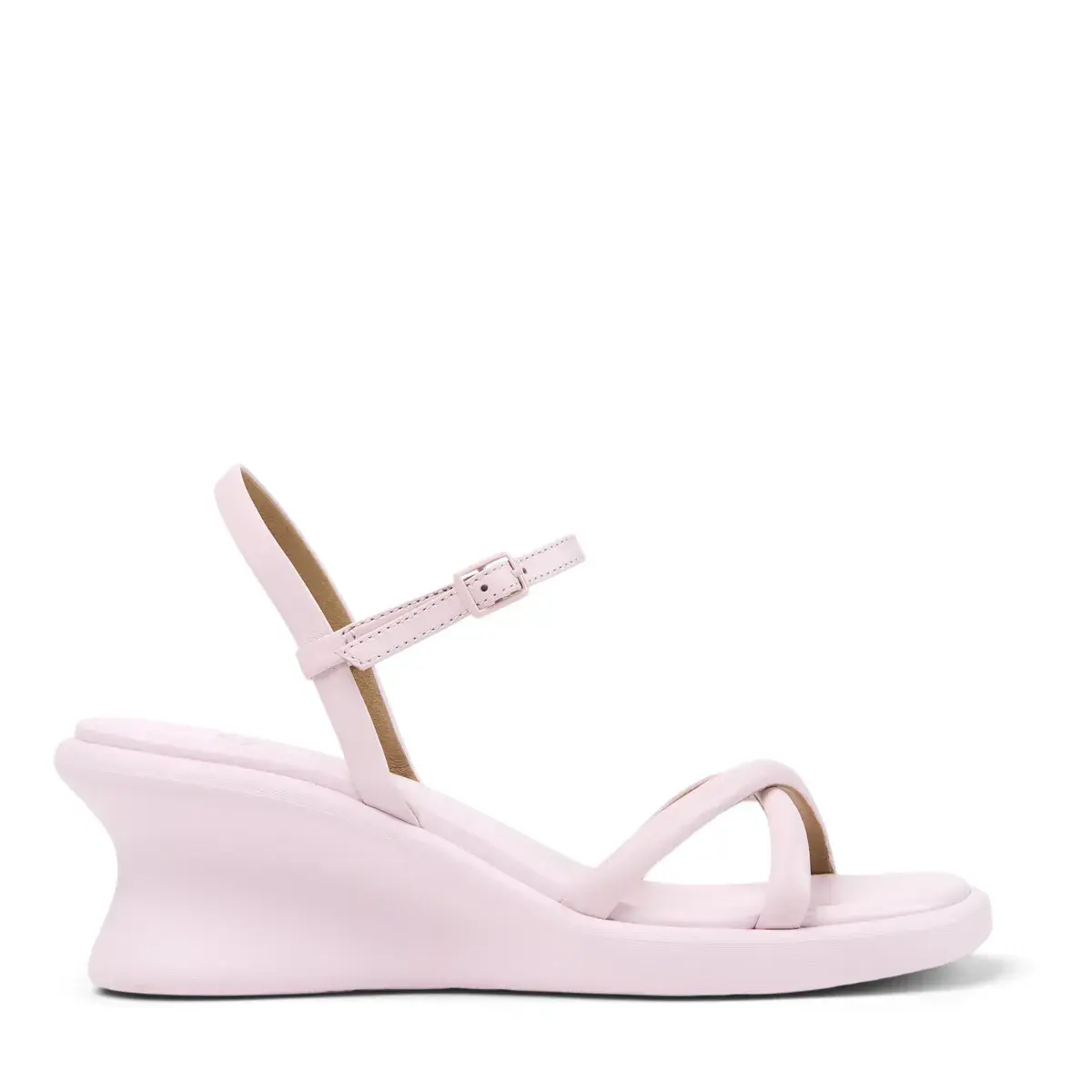 Minimalistische Keilsandalen aus Leder