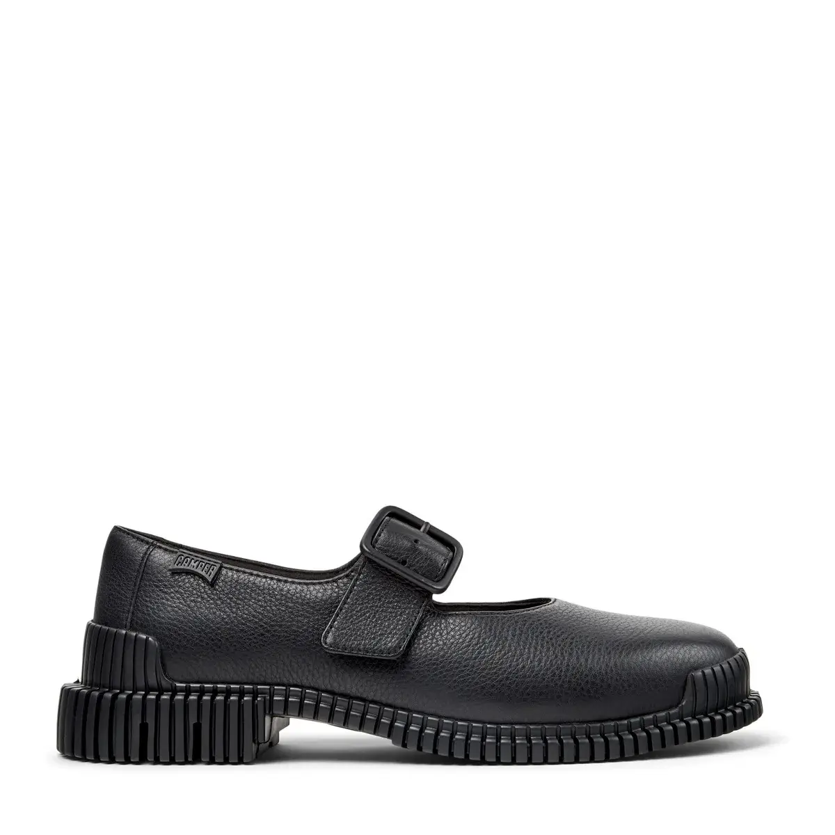 Schwarze Mary Jane Ballerinas aus Leder