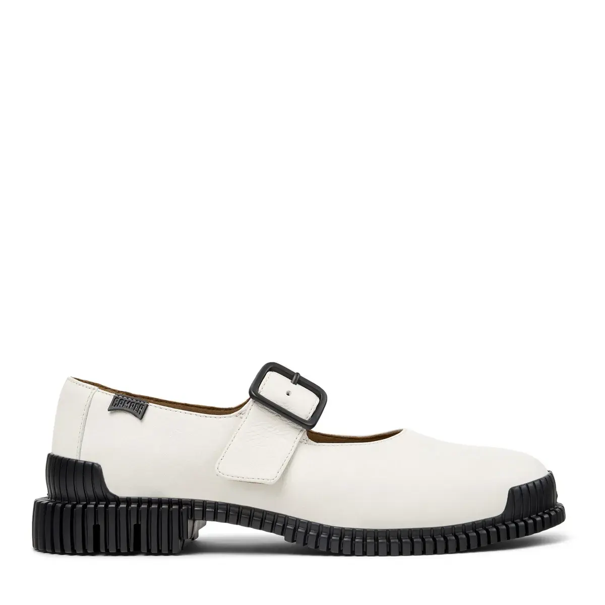 Weiße Mary Jane Ballerinas aus Leder