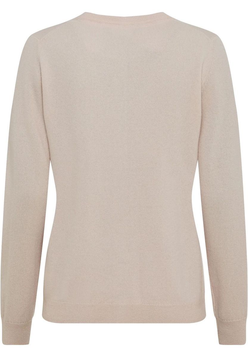 Cashmere Strickjacke mit Rundhalsausschnitt